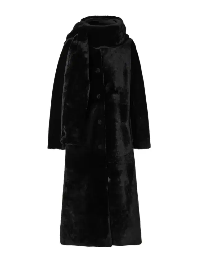 Daphne Scarf-detailed Shearling Coat
