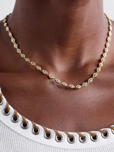 Sydney Evan Small Evil Eye Eternity 14-karat Gold Diamond Necklace | Thumbnail 2 Sydney Evan Small Evil Eye Eternity 14-karat Gold Diamond Necklace | Thumbnail 2