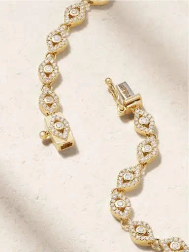 Sydney Evan Small Evil Eye Eternity 14-karat Gold Diamond Necklace | Thumbnail 3 Sydney Evan Small Evil Eye Eternity 14-karat Gold Diamond Necklace | Thumbnail 3