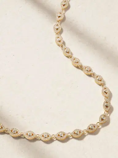 Sydney Evan Small Evil Eye Eternity 14-karat Gold Diamond Necklace | Thumbnail 4 Sydney Evan Small Evil Eye Eternity 14-karat Gold Diamond Necklace | Thumbnail 4