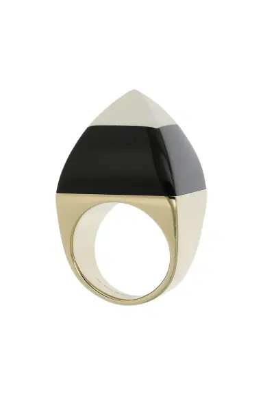 MARK DAVIS Black Bakelite Kendall Ring | Thumbnail 1