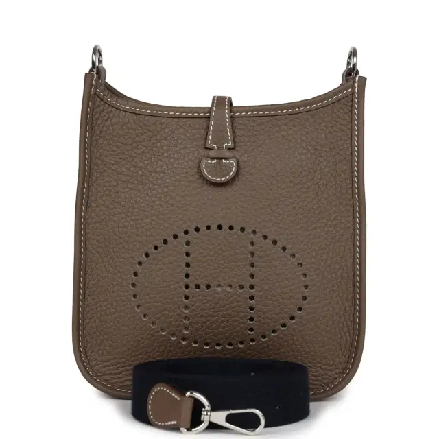 Hermes Evelyne TPM Etoupe Clemence Palladium Hardware Hermes Evelyne TPM Etoupe Clemence Palladium Hardware