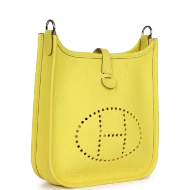 HERMÈS Hermes Evelyne TPM Lime Clemence Palladium Hardware | Thumbnail 2 HERMÈS Hermes Evelyne TPM Lime Clemence Palladium Hardware | Thumbnail 2