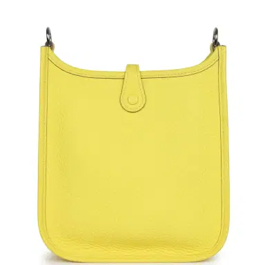 HERMÈS Hermes Evelyne TPM Lime Clemence Palladium Hardware | Thumbnail 4 HERMÈS Hermes Evelyne TPM Lime Clemence Palladium Hardware | Thumbnail 4