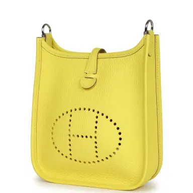 HERMÈS Hermes Evelyne TPM Lime Clemence Palladium Hardware | Thumbnail 5 HERMÈS Hermes Evelyne TPM Lime Clemence Palladium Hardware | Thumbnail 5