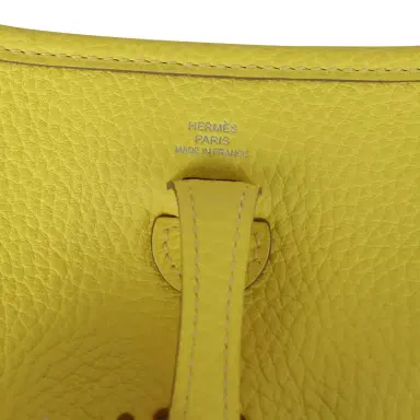 HERMÈS Hermes Evelyne TPM Lime Clemence Palladium Hardware | Thumbnail 7 HERMÈS Hermes Evelyne TPM Lime Clemence Palladium Hardware | Thumbnail 7