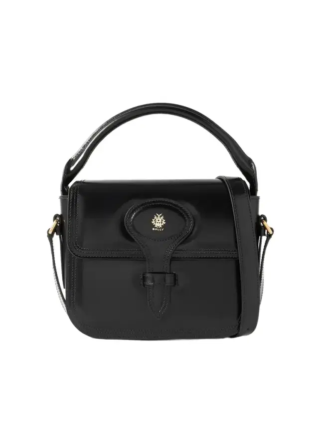 Beckett Flat Mini Glossed-leather Tote