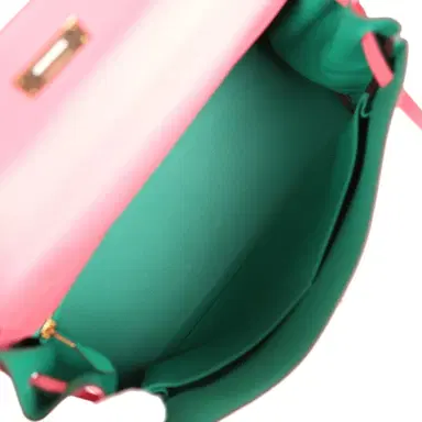 HERMÈS Hermes Special Order (HSS) Kelly Retourne 28 Rose Azalee and Vert Vertigo Swift Gold Hardware | Thumbnail 8 HERMÈS Hermes Special Order (HSS) Kelly Retourne 28 Rose Azalee and Vert Vertigo Swift Gold Hardware | Thumbnail 8