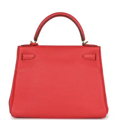 HERMÈS Pre-owned Hermes Kelly Retourne 28 Rose Jaipur Clemence Gold Hardware | Thumbnail 4 HERMÈS Pre-owned Hermes Kelly Retourne 28 Rose Jaipur Clemence Gold Hardware | Thumbnail 4