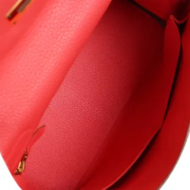 HERMÈS Pre-owned Hermes Kelly Retourne 28 Rose Jaipur Clemence Gold Hardware | Thumbnail 8 HERMÈS Pre-owned Hermes Kelly Retourne 28 Rose Jaipur Clemence Gold Hardware | Thumbnail 8