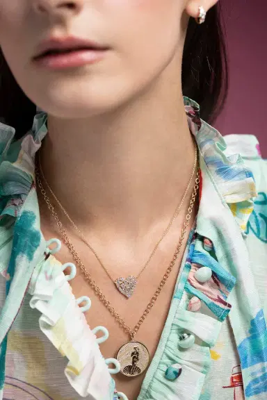 Sydney Evan Cocktail Heart Necklace | Thumbnail 2