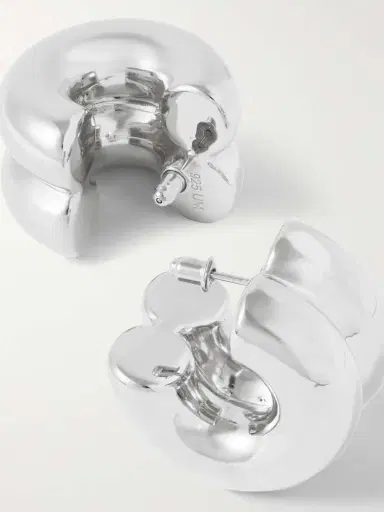 Uncommon Matters Billow Silver Hoop Earrings | Thumbnail 3 Uncommon Matters Billow Silver Hoop Earrings | Thumbnail 3