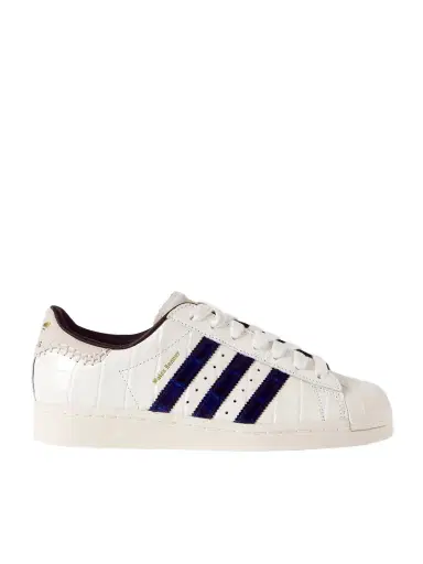 adidas Originals + Wales Bonner Superstar Croc-effect Leather Sneakers | Thumbnail 1 adidas Originals + Wales Bonner Superstar Croc-effect Leather Sneakers | Thumbnail 1