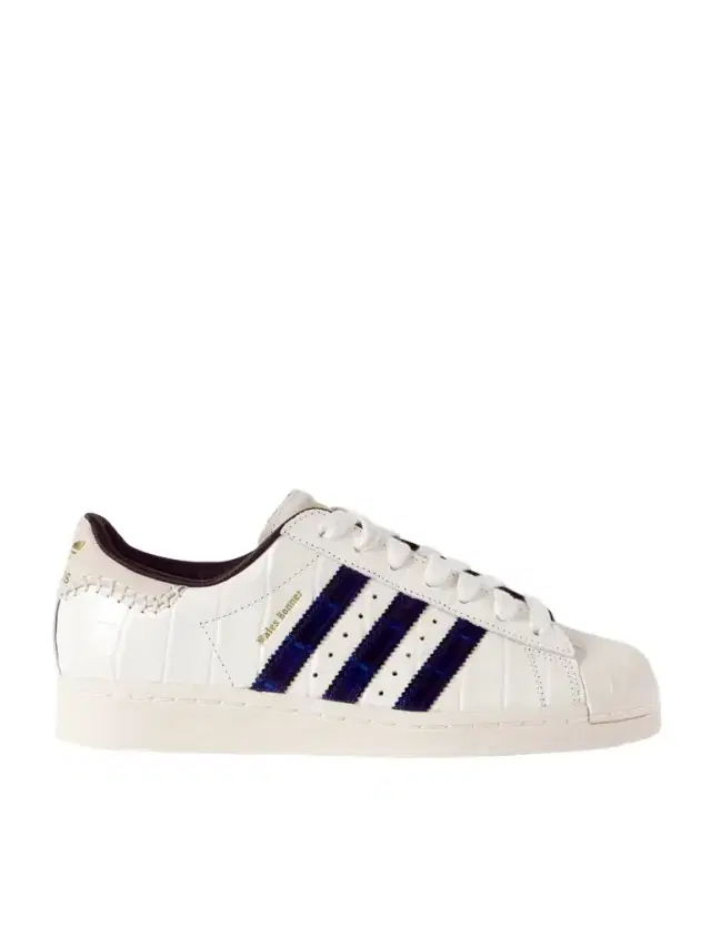 + Wales Bonner Superstar Croc-effect Leather Sneakers