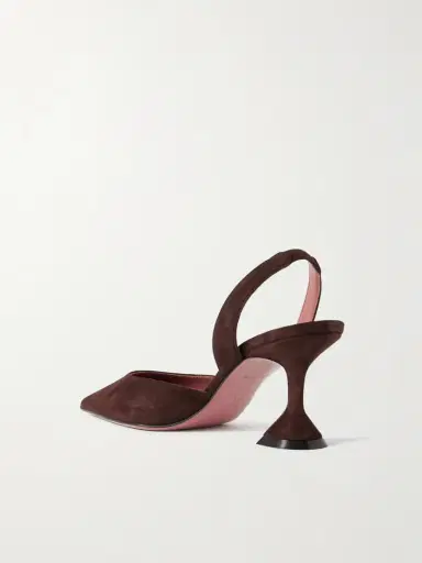 Amina Muaddi Holli Suede Slingback Pumps | Thumbnail 3 Amina Muaddi Holli Suede Slingback Pumps | Thumbnail 3