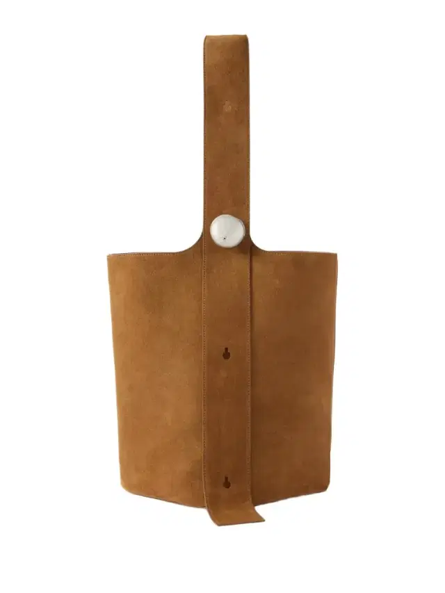 Pebble Embellished Suede Bucket Bag