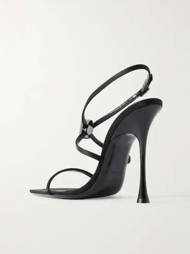 Saint Laurent Harlow Crystal-embellished Satin Sandals | Thumbnail 3