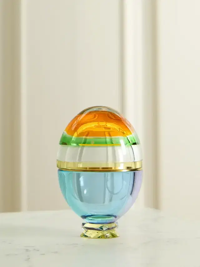 Fantasia Egg Small Crystal And Gold-tone Bonbonniere