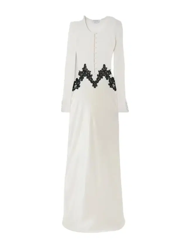 Kerry Lace-trimmed Ribbed Cashmere-blend And Silk Maxi Dress