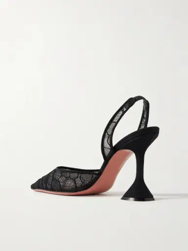 Amina Muaddi Holli Corded Lace Slingback Pumps | Thumbnail 3 Amina Muaddi Holli Corded Lace Slingback Pumps | Thumbnail 3