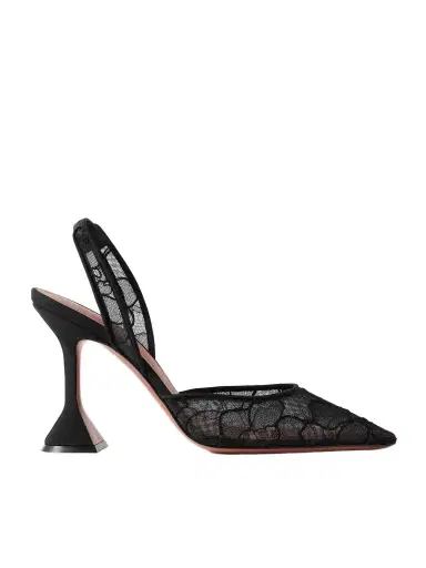 Amina Muaddi Holli Corded Lace Slingback Pumps | Thumbnail 1 Amina Muaddi Holli Corded Lace Slingback Pumps | Thumbnail 1