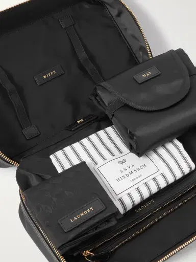 Anya Hindmarch Baby Emergency Kit Leather-trimmed Shell Pouch | Thumbnail 5 Anya Hindmarch Baby Emergency Kit Leather-trimmed Shell Pouch | Thumbnail 5