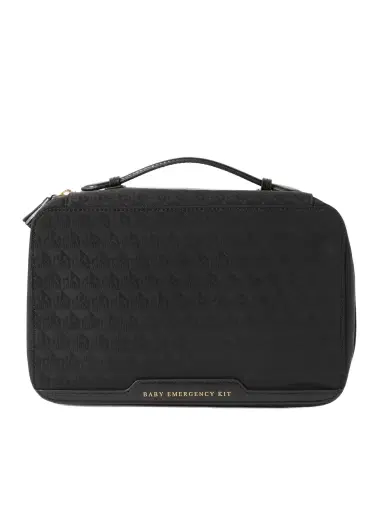 Anya Hindmarch Baby Emergency Kit Leather-trimmed Shell Pouch | Thumbnail 1 Anya Hindmarch Baby Emergency Kit Leather-trimmed Shell Pouch | Thumbnail 1