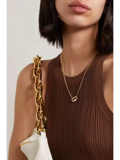 Marla Aaron Chubby Baby Lock 14-karat Gold Necklace | Thumbnail 5