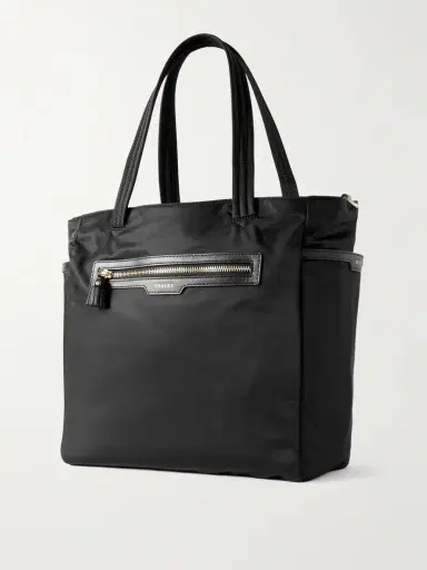 Anya Hindmarch Baby Leather-trimmed Econyl® Tote | Thumbnail 3 Anya Hindmarch Baby Leather-trimmed Econyl® Tote | Thumbnail 3