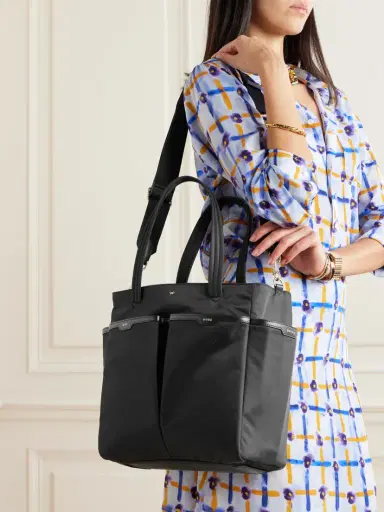 Anya Hindmarch Baby Leather-trimmed Econyl® Tote | Thumbnail 6 Anya Hindmarch Baby Leather-trimmed Econyl® Tote | Thumbnail 6