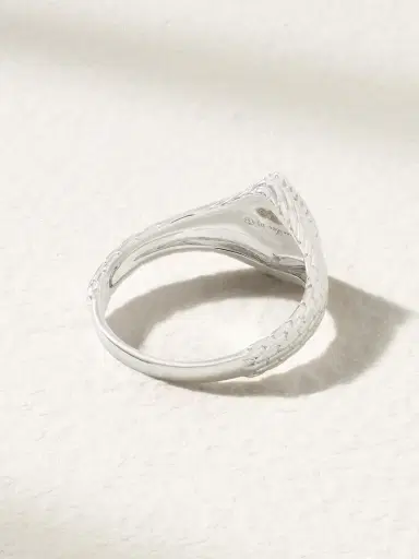 Yvonne Léon Baby Chevaliere 9-karat White Gold Diamond Signet Ring | Thumbnail 3 Yvonne Léon Baby Chevaliere 9-karat White Gold Diamond Signet Ring | Thumbnail 3