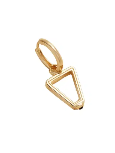Marie Lichtenberg Triangle Baby 18-karat Gold Sapphire Single Hoop Earring | Thumbnail 1 Marie Lichtenberg Triangle Baby 18-karat Gold Sapphire Single Hoop Earring | Thumbnail 1