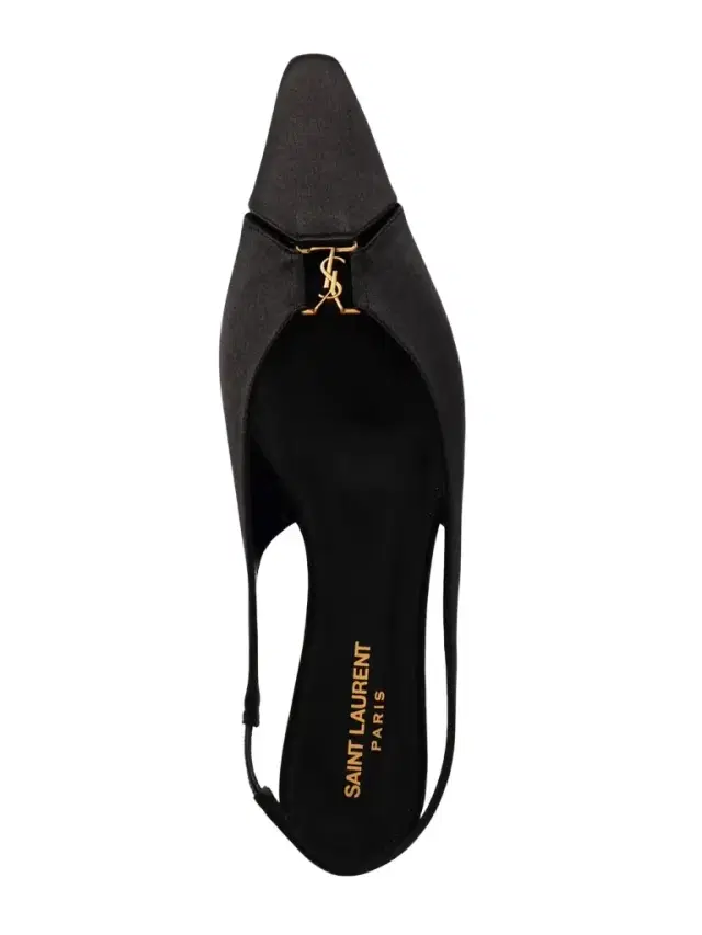 Babylone Embellished Crepe Point-toe Slingback Flats