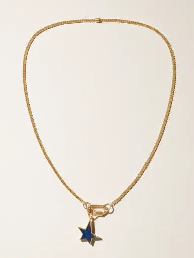Marla Aaron Not So Heavy + Babylock+ Star 14-karat Gold Lapis Lazuli Necklace | Thumbnail 4 Marla Aaron Not So Heavy + Babylock+ Star 14-karat Gold Lapis Lazuli Necklace | Thumbnail 4