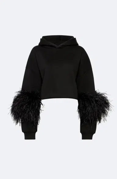 Lapointe Cotton Sweatshirt With Feathers | Thumbnail 4