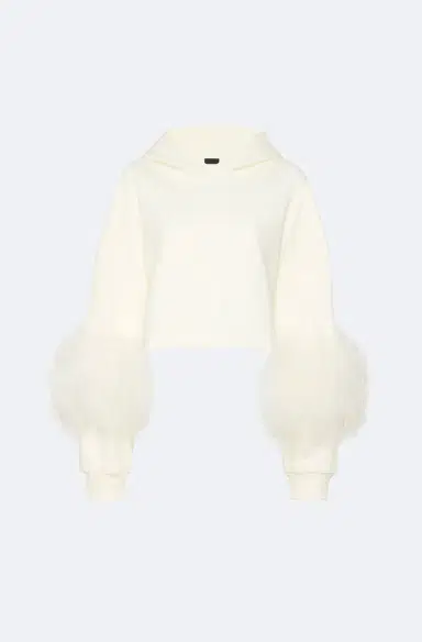 Lapointe Cotton Sweatshirt With Feathers | Thumbnail 4