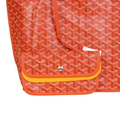 goyard Goyard Anjou PM Orange Goyardine Canvas Palladium Hardware | Thumbnail 7