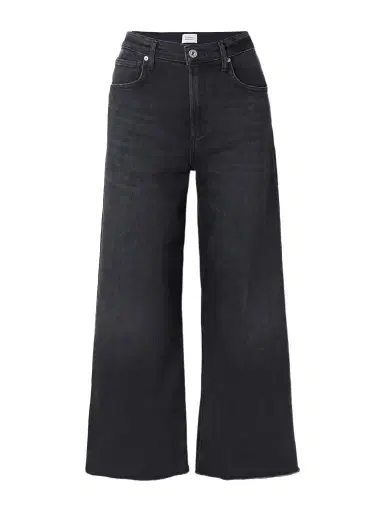 Citizens of Humanity Lyra Frayed Cropped High-rise Wide-leg Jeans | Thumbnail 1 Citizens of Humanity Lyra Frayed Cropped High-rise Wide-leg Jeans | Thumbnail 1