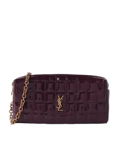 Saint Laurent Cassandre Mini Matelassé Vinyl Clutch | Thumbnail 1