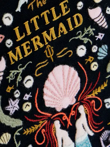Olympia Le-Tan Little Mermaid Embroidered Appliquéd Canvas Clutch | Thumbnail 4 Olympia Le-Tan Little Mermaid Embroidered Appliquéd Canvas Clutch | Thumbnail 4