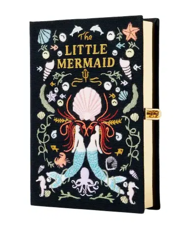 Olympia Le-Tan Little Mermaid Embroidered Appliquéd Canvas Clutch | Thumbnail 1 Olympia Le-Tan Little Mermaid Embroidered Appliquéd Canvas Clutch | Thumbnail 1