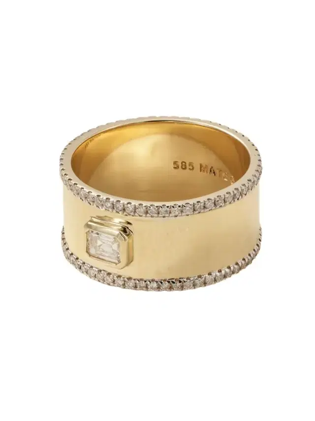 Mateo Edge Cigar 14-karat Gold Diamond Ring