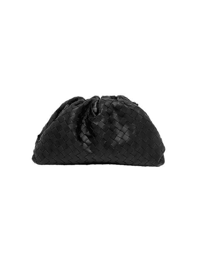 Bottega Veneta Women's The Pouch Leather Clutch - Black