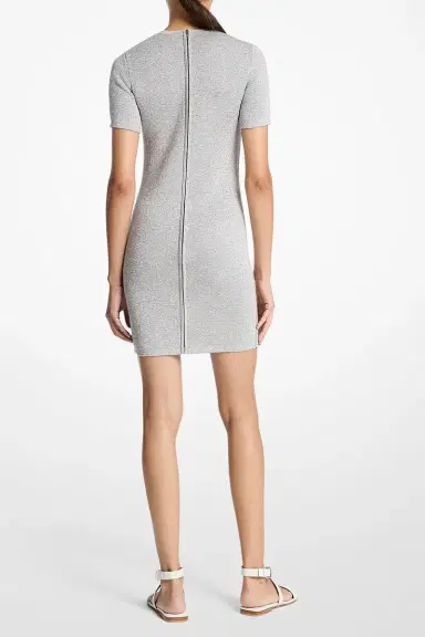 Michael Kors Collection Short Sleeve Crewneck Dress | Thumbnail 3