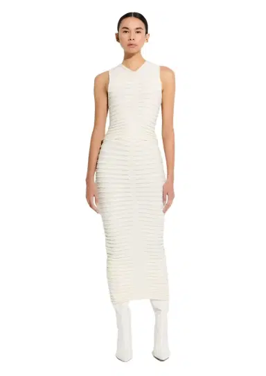 Lapointe Matte Viscose Wide Ribbed Skirt | Thumbnail 1 Lapointe Matte Viscose Wide Ribbed Skirt | Thumbnail 1