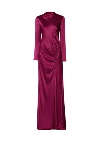 LAPOINTE Satin Tab Gown | Thumbnail 1 LAPOINTE Satin Tab Gown | Thumbnail 1