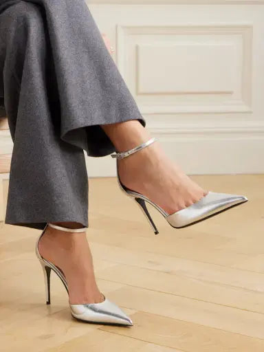 Valentino Garavani Eveninglam 100 Metallic Leather Pumps | Thumbnail 2