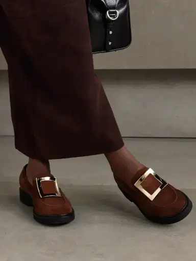 Roger Vivier Viv Rangers Buckled Suede Loafers | Thumbnail 2 Roger Vivier Viv Rangers Buckled Suede Loafers | Thumbnail 2