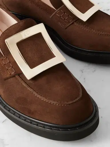 Roger Vivier Viv Rangers Buckled Suede Loafers | Thumbnail 4 Roger Vivier Viv Rangers Buckled Suede Loafers | Thumbnail 4