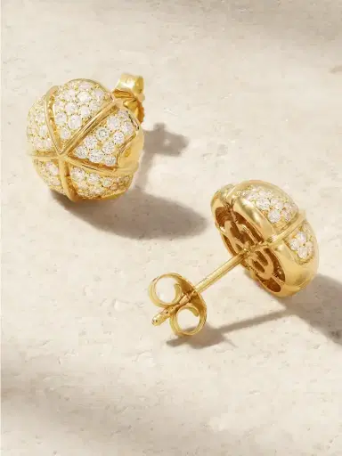 Almasika Terra Nova Large 18-karat Gold Diamond Earrings | Thumbnail 3